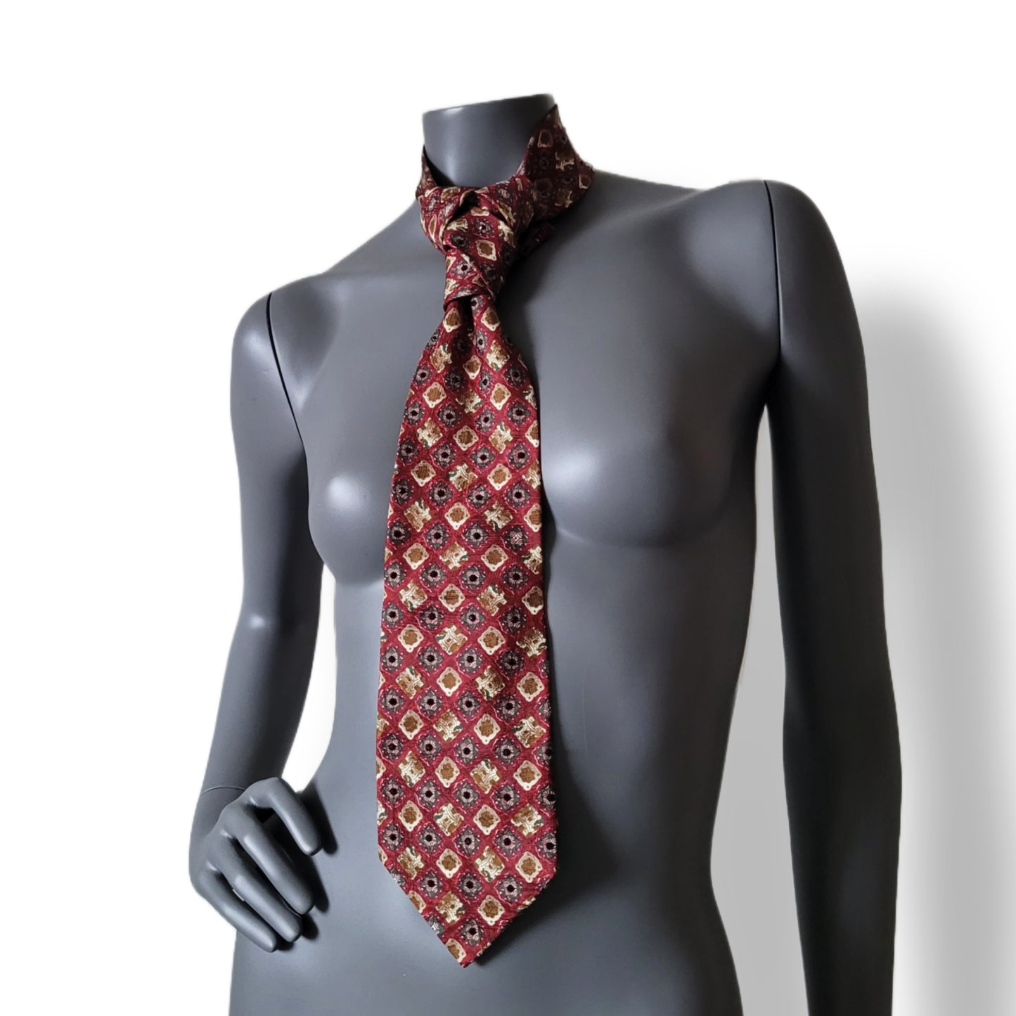 Tie it Together collection: Amanda tie, vintage classic Italian silk necktie with black glass crystals