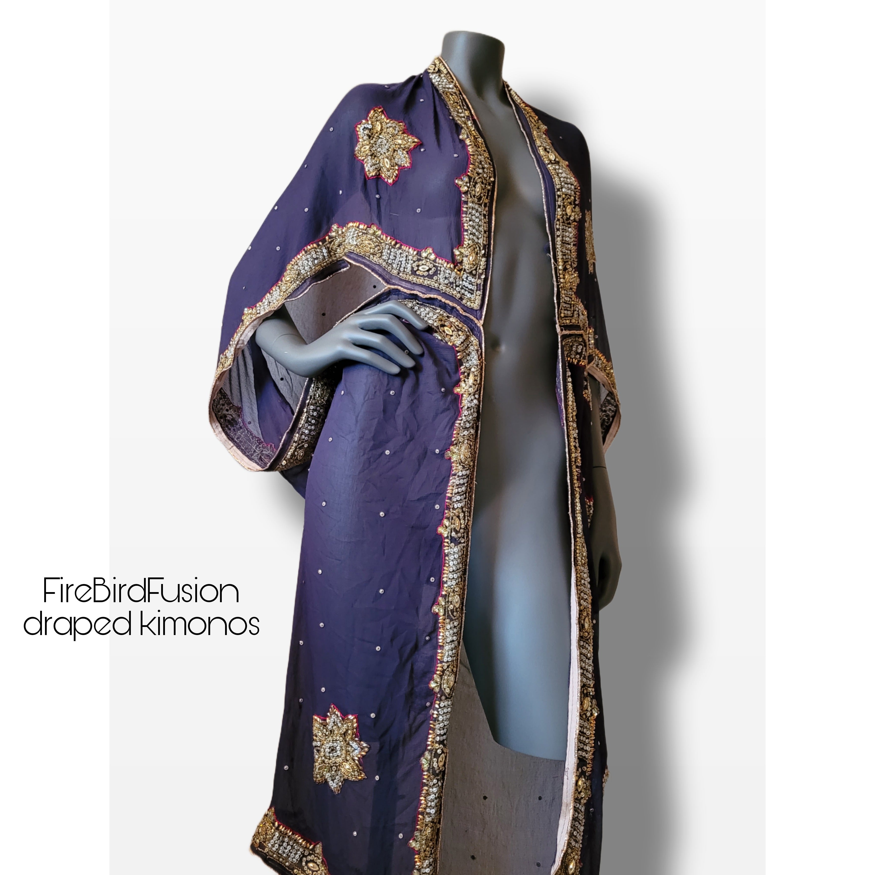 Kikkō Hanabishi good Draped Kimono